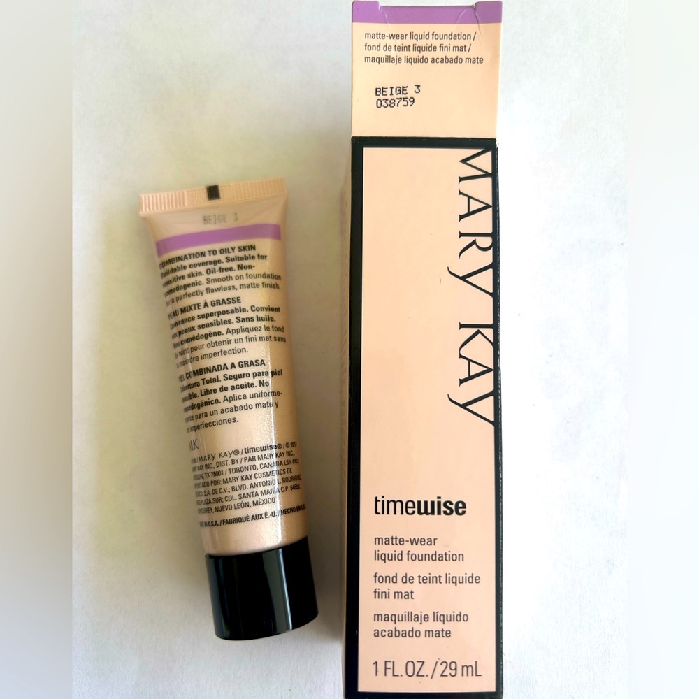 Mary Kay Timewise Matte-Wear Liquid Foundation in Beige 3 Color